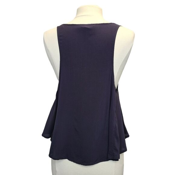 Forever 21 Navy Blue Sleveless Scoop Neck Lightweight Pullover Tank Top Womens S - Picture 2 of 9